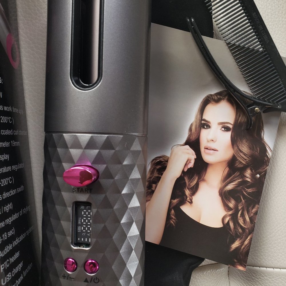 Wireless Automatic Hair Curler (with Power Bank) - NEW